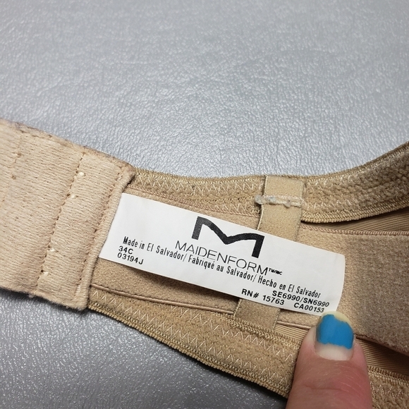 3/$15 Maidenform tan Strapless bra women's size 34C - Picture 6 of 7